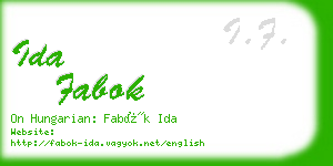 ida fabok business card